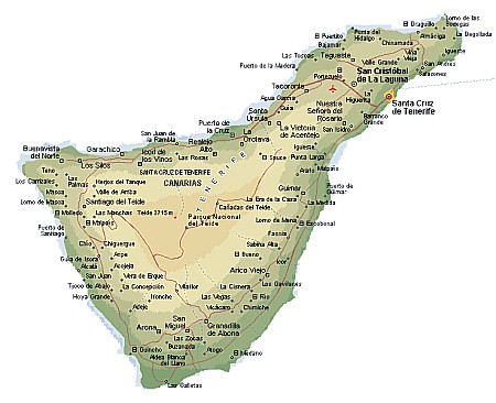 Map of Tenerife