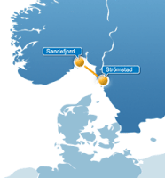 Colour Line Stomstad to Sandefjord Map