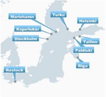 Silja Line Route Map